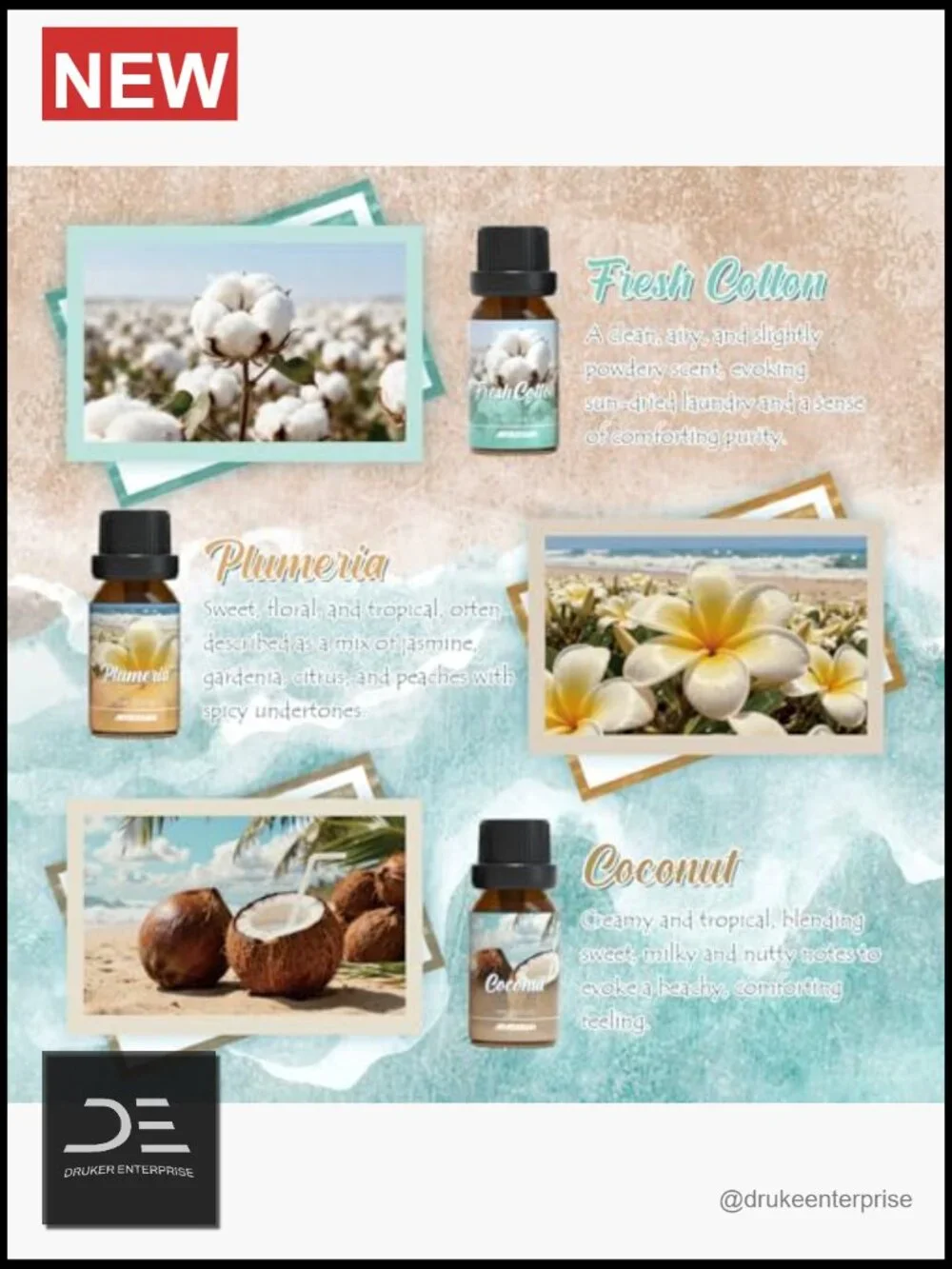 Essential Oil Set for Diffuser, Candle & Soap Making - 6 x 10ml